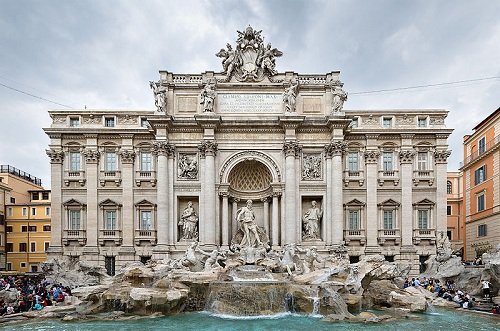 Trevi Fountain in Rome -  Combination of Sculpture and Water Body